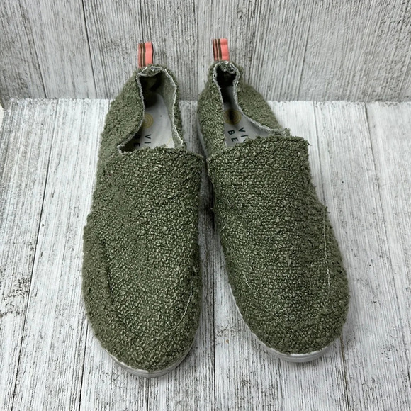 Vionic Malibu Women's Slip-on Comfort Shoe Army Green Boucle Size 8.5 - Picture 1 of 11